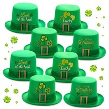 Pieces St. Patrick's Day Hats Fabric Large Shamrocks Lucky Leprechauns Hat 8