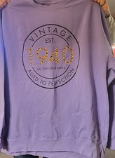 BRAND NEW WOMANS SWEATSHIRT VINTAGE 1940