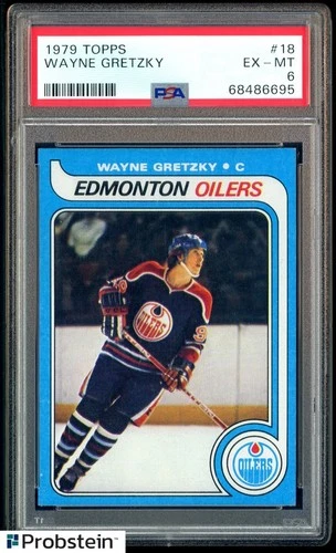 1979-80 Topps Hockey #18 Wayne Gretkzy RC Rookie HOF PSA 6