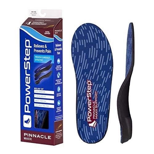 Powerstep Pinnacle MAXX Orthotic Foot Insoles Arch Support - FSA/HSA Eligible