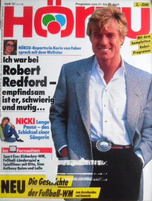 HÖRZU 16- 1990 A TV: 21.-27.4. Robert Redford NICKI C. Krüger Fußball-WM 1934-38