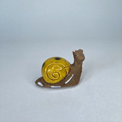 Hand Crafted Ceramic Snail Figurine