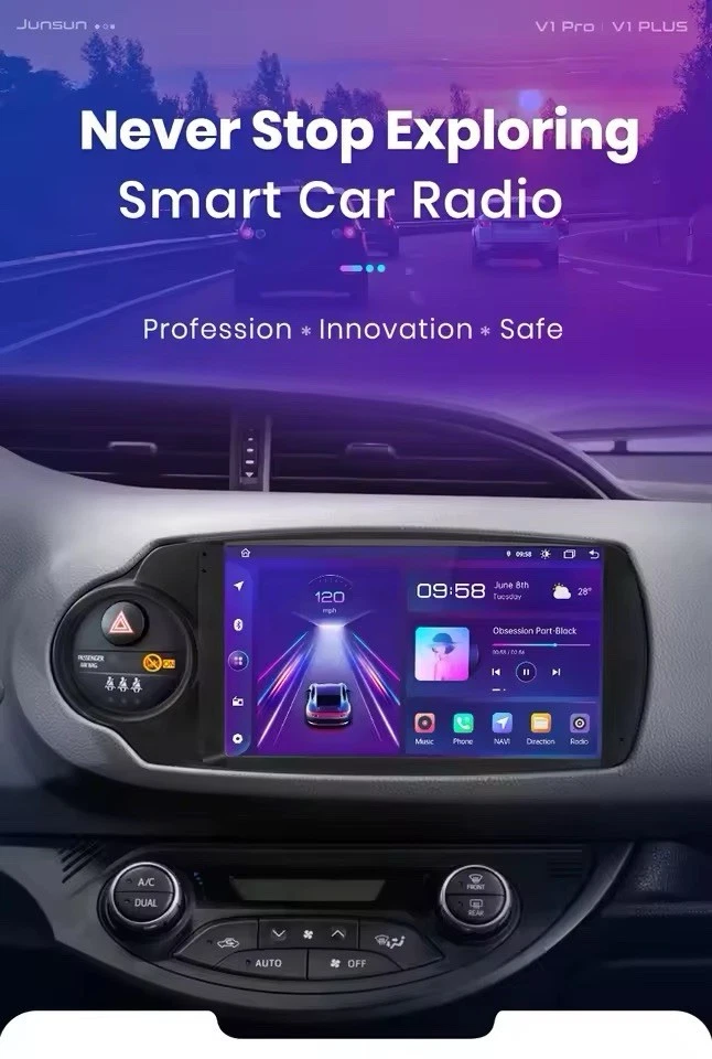 Autoradio Toyota Yaris 2012-2017 CarPlay-AndroidAuto Wireless BT WIFI RDS 4Core - Imagen 2 de 4