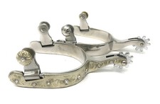AJ Tack Ladies Stainless Steel Rhinestone Show Spurs