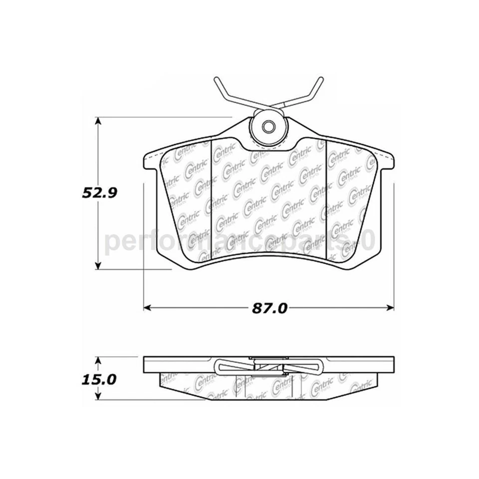 Juego de pastillas de freno de disco trasero C-Tek rotor de freno de disco para Volkswagen Corrado 1990-1991 Foto 2 de 4