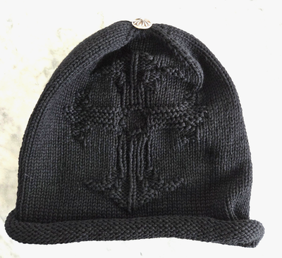 NEW Chrome Hearts Knit knitted Oversized Cashmere Beanie Cross | eBay