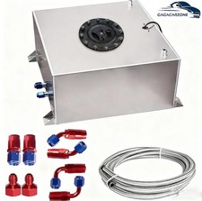 10 Gallon Aluminum Fuel Cell Gas Tankcaplevel Sendernylon Fuel Line Kit Slive