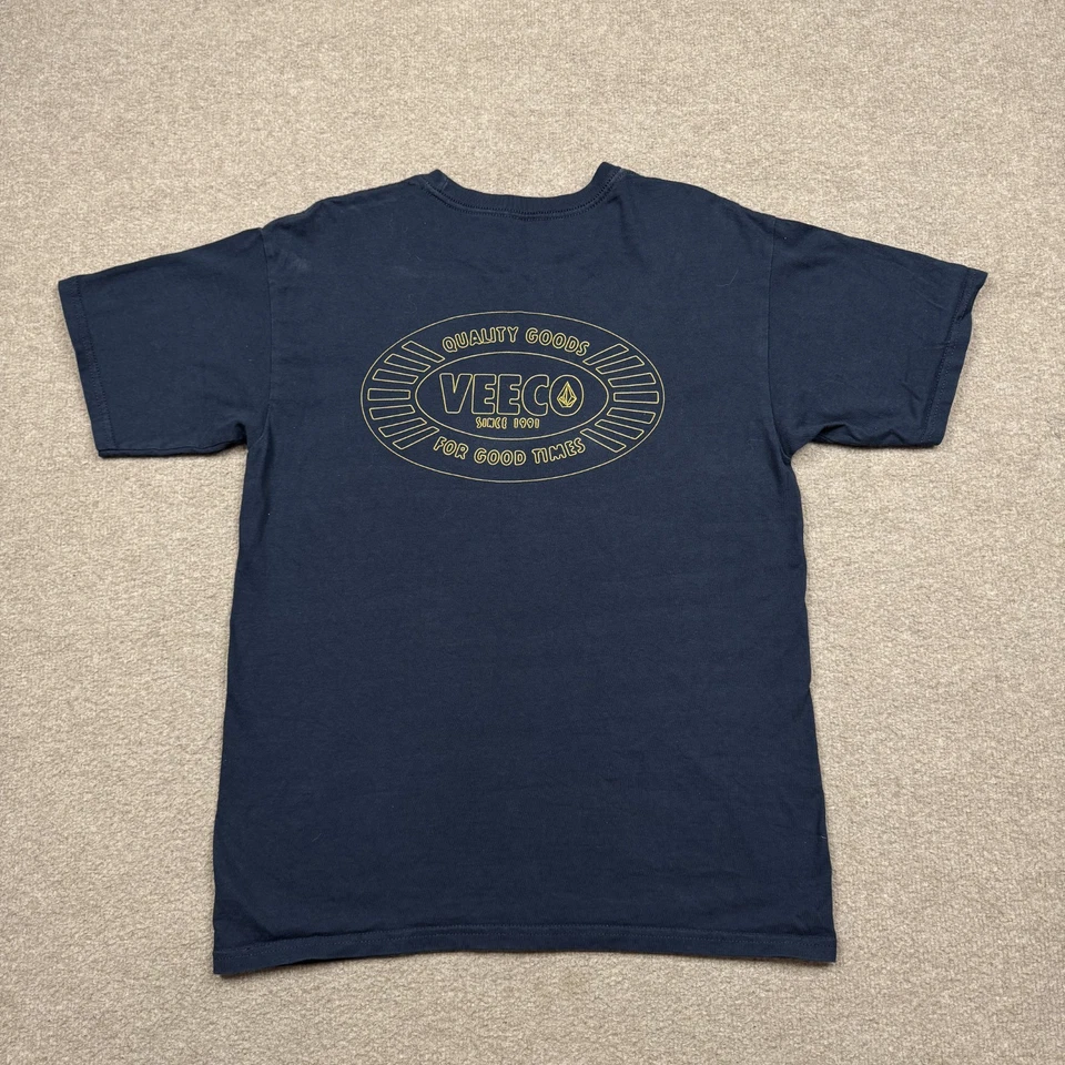 Volcom Men's Shirt Size M Blue Short Sleeve Vintage Y2K Surf Outdoor Pocket Tee - Image 3 of 4