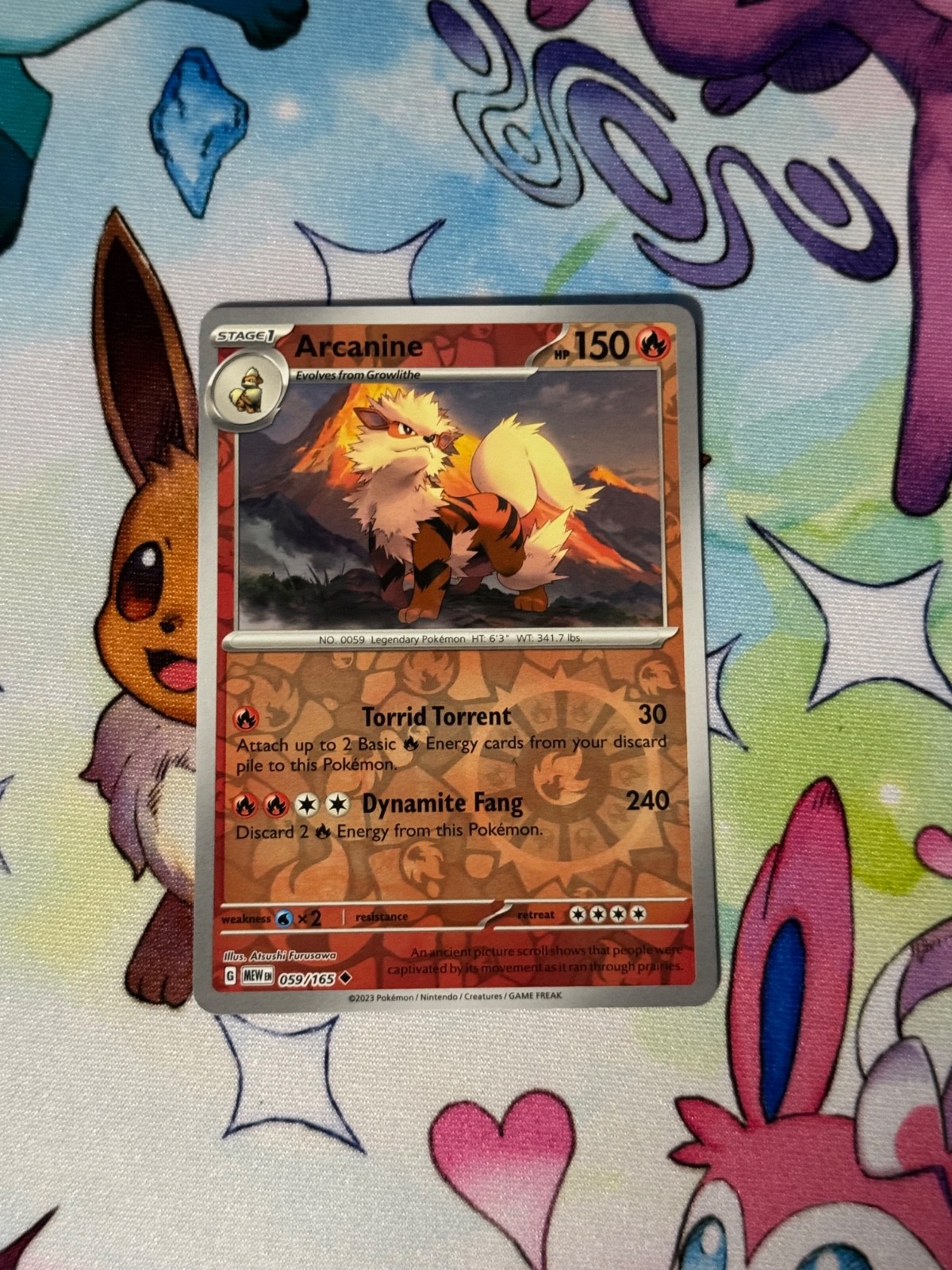 Pokemon TCG 151 - Arcanine 059/165 Reverse Holo NM