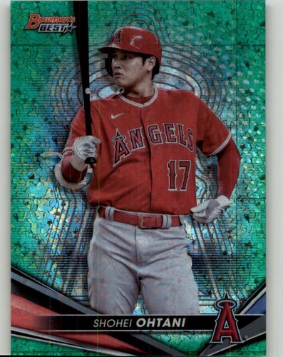Shohei Ohtani 2022 Bowman's Best Green Mini-Diamond Refractor #25 /99 Angels