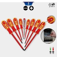 Brilliant Tools BT068010 Vde Schraubendreher-Satz, 9-Tlg, Schlitz Und Ph
