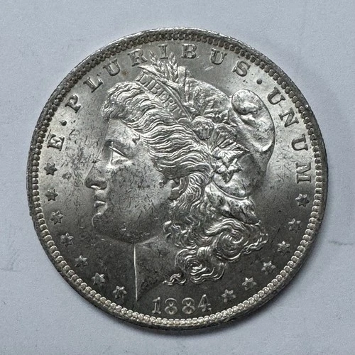 1884 O Morgan Silver Dollar $1 US Coin New Orleans BU