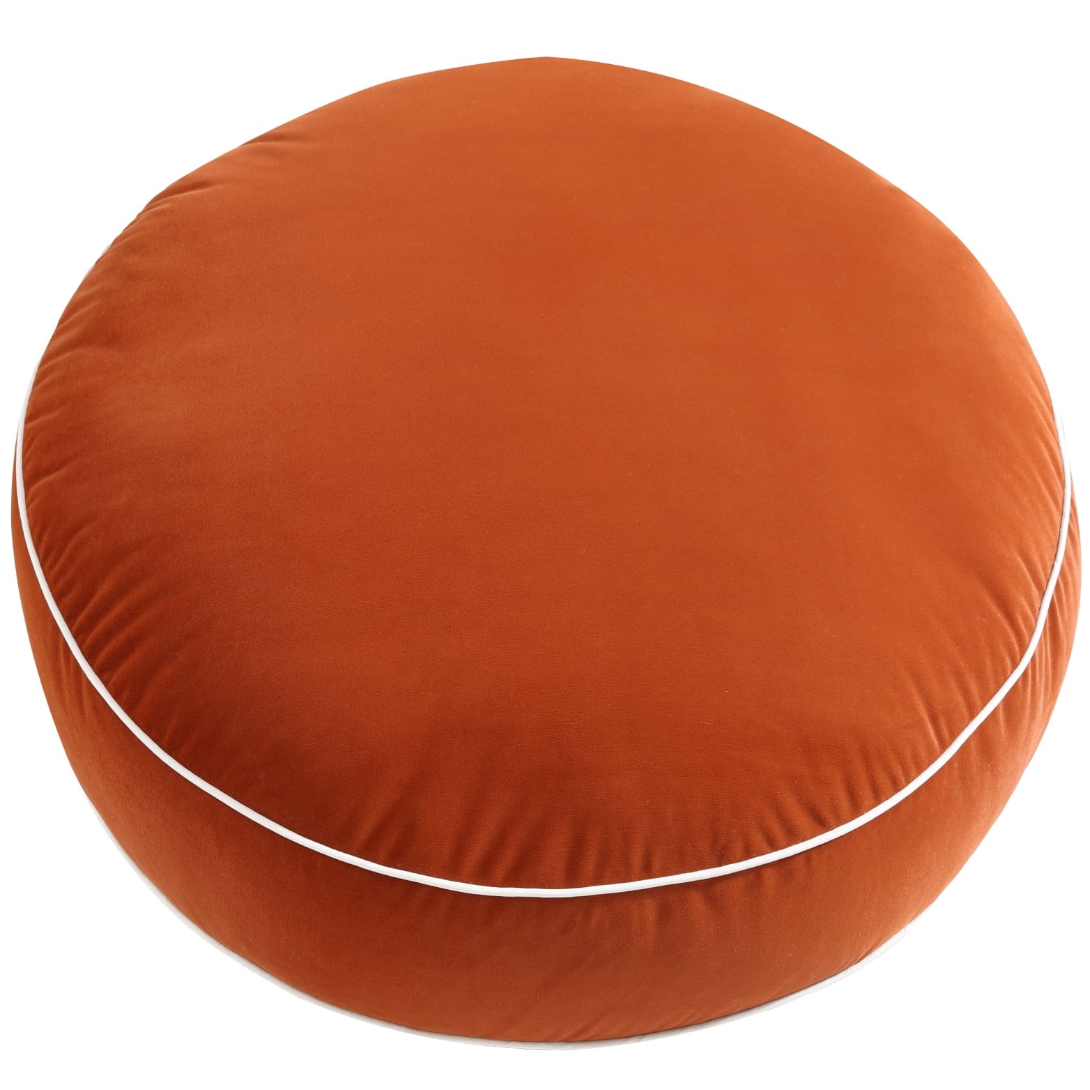 Collection Style House Indoor Round Velvet Floor Cushion, 24