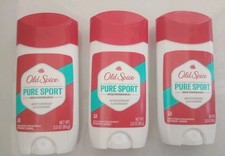 New 3x Old Spice Pure Sport Deodorant High Endurance 3 oz Each Exp. 2027