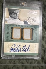 2012 Playoff Prime Cuts - Icons Carlton Fisk Combo Materials Signatures /25 Auto