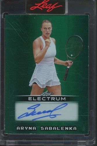 2025 Leaf Electrum Green Foil Aryna Sabalenka 4/5 Auto Autograph