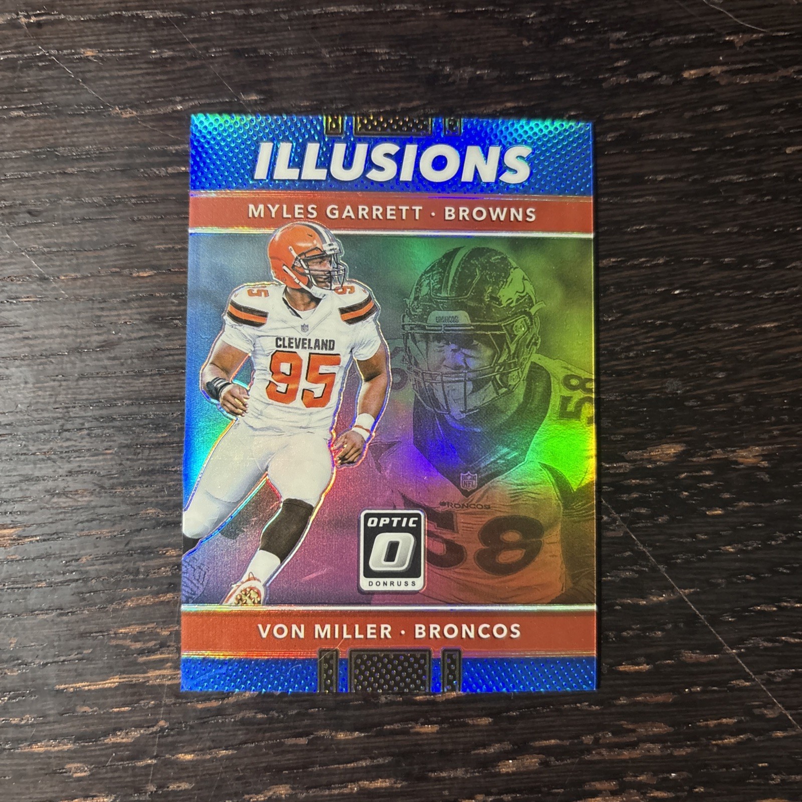 2017 Donruss Optic Illusions #12 Myles Garrett / Von Miller Illusions Blue /149
