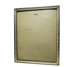 Vintage Gold Metal Floral Etched Picture Frame Clear Glass 8X10" Cottage Core