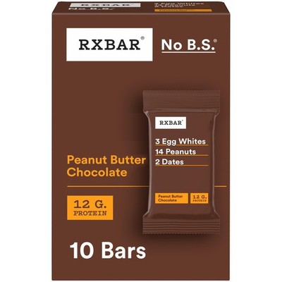 RXBAR Protein Bars, Snack, Snack Peanut Butter 10 Bars