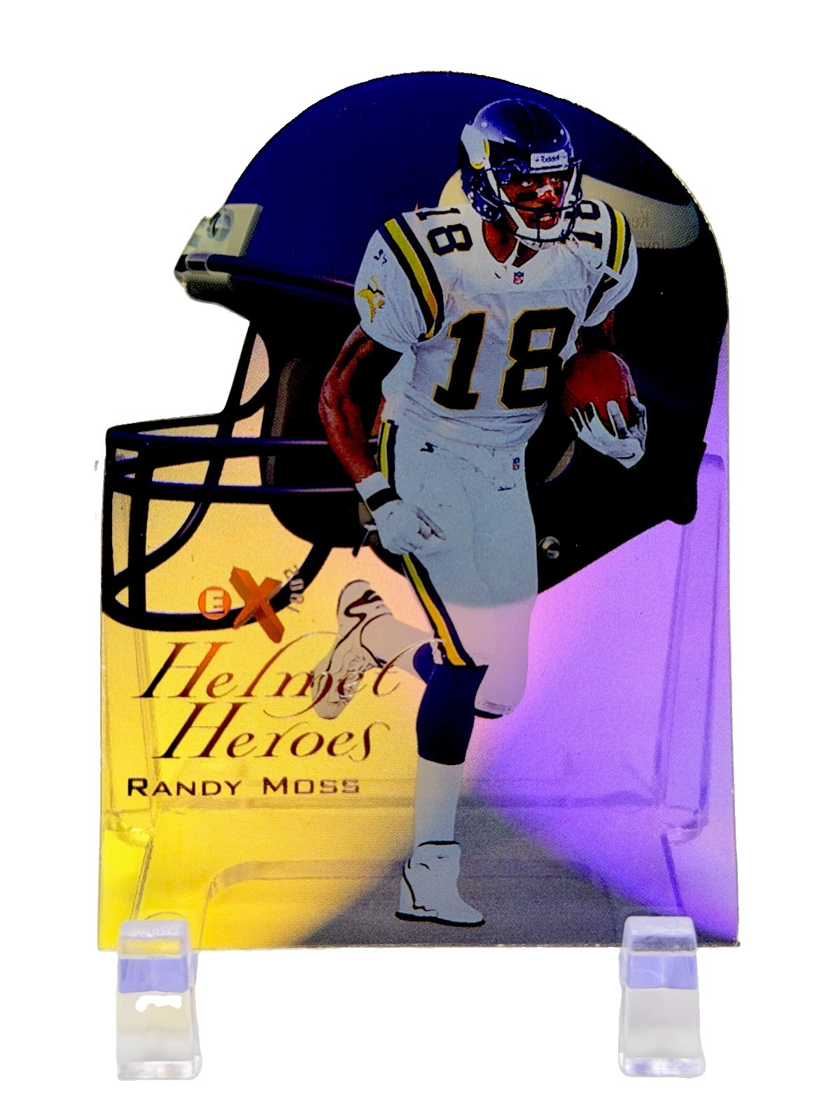 1998 Skybox E-X 2001 Helmet Heroes Randy Moss #17HH Rookie RC HOF