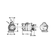 Kompressor Klimaanlage Klimakompressor für Volvo V70 III BW II P80_ S80 AS