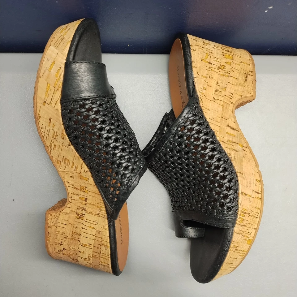 Sandalias chanclas Baretraps para mujer talla 7,5 M marrón negro cómodas cuña sin cordones Foto 3 de 4