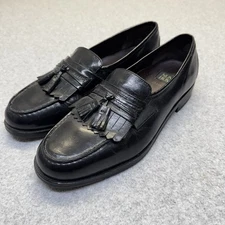 Nunn Bush Shoes Mens 9M Dress Flex Leather Tassel Loafers Black Slip On Comfort