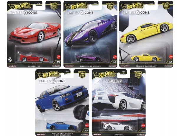 Hot Wheels Premium Car Culture Timeless Icons 1:64 Scale 5-Car Set (FPY86)-image
