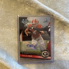 Oscar Delp 2023 Bowman University Chrome 1st Rookie Auto New Orleans Saints RC