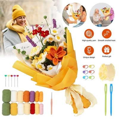 Blumen-Häkelset für Anfänger und Erwachsene, DIY-Anleitung und Video-Tutorial