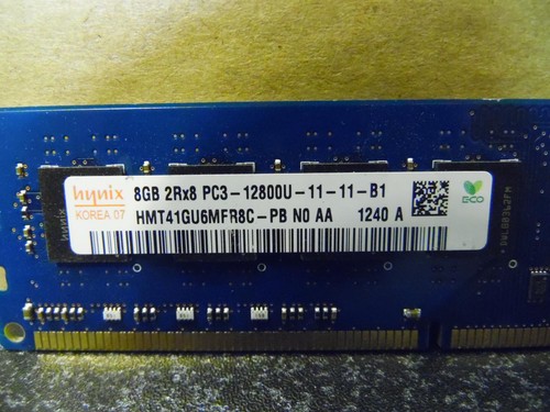 1x 8GB DDR3-RAM 240-pol. PC3-12800U 1600MHZ HYNIX HMT41GU6MFR8C-PB - Afbeelding 3 van 3