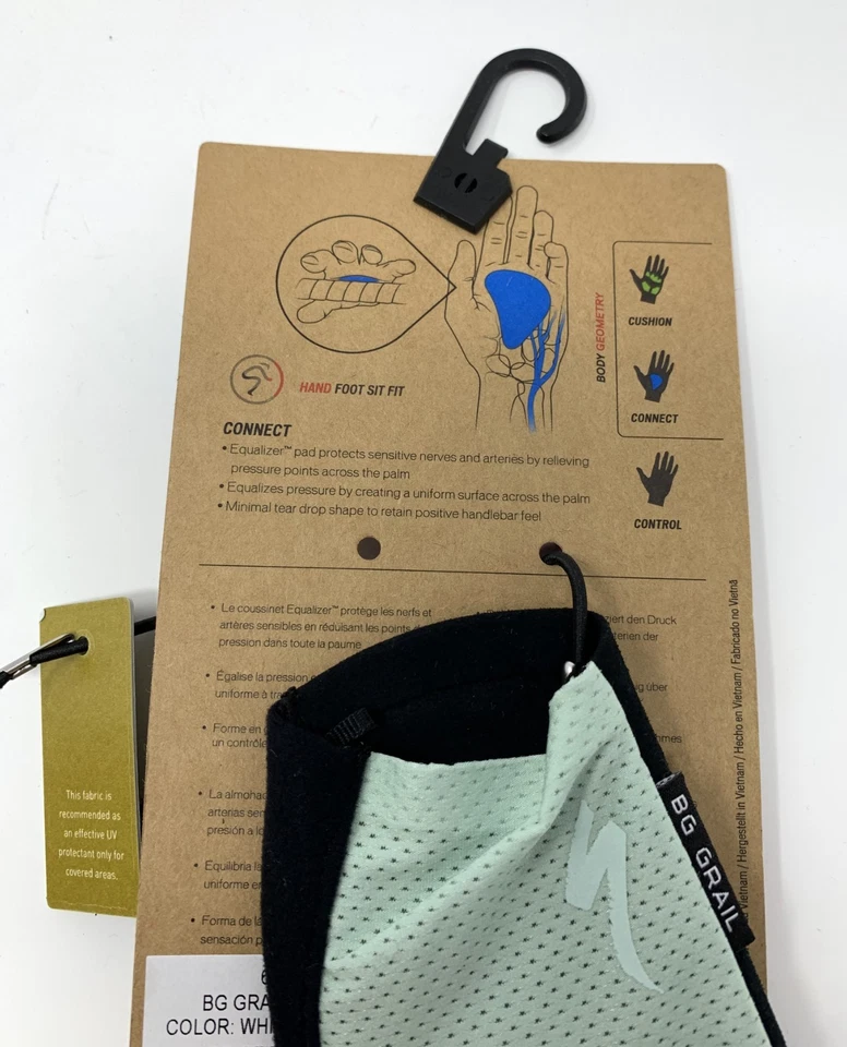 Guantes Specialized Para Mujer BG Grial Talla Mediana - Color Blanco Salvia - Nuevos Foto 3 de 4