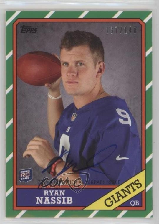 Ryan Nassib Topps 1986 Autographs #14 Base