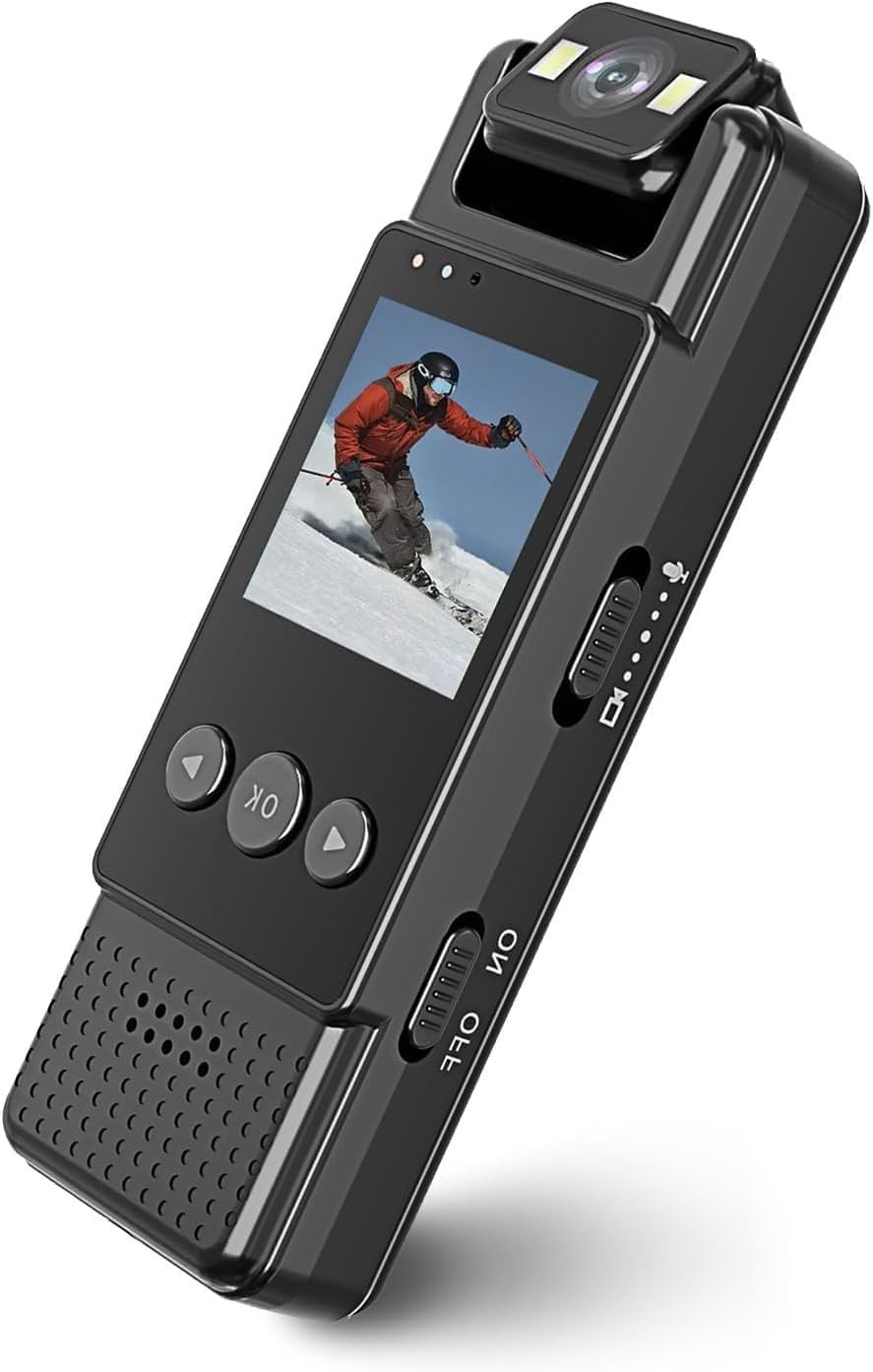 Body Cam 1080P per Famiglia: Mini Camera Portatile con Motion Detection