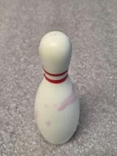 FOAM STRESS BALL BOWLING PIN - WHITE AND RED