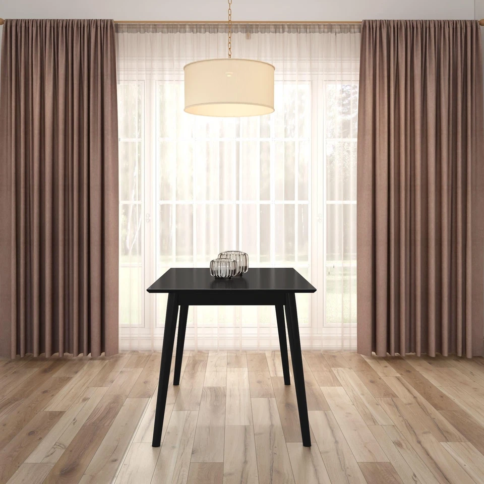 Mesa de comedor moderna de mediados de siglo de 48 pulgadas, lengüeta de cocina y comedor de madera maciza... Foto 4 de 4