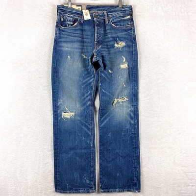 VTG Abercrombie & Fitch Jeans Mens 32x34 Distressed Faded Kilburn Boot Y2K