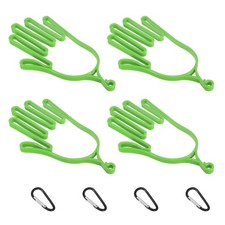 4 Pcs Golf Gloves Stretcher Keeper Support Rack Holder with Hook Green