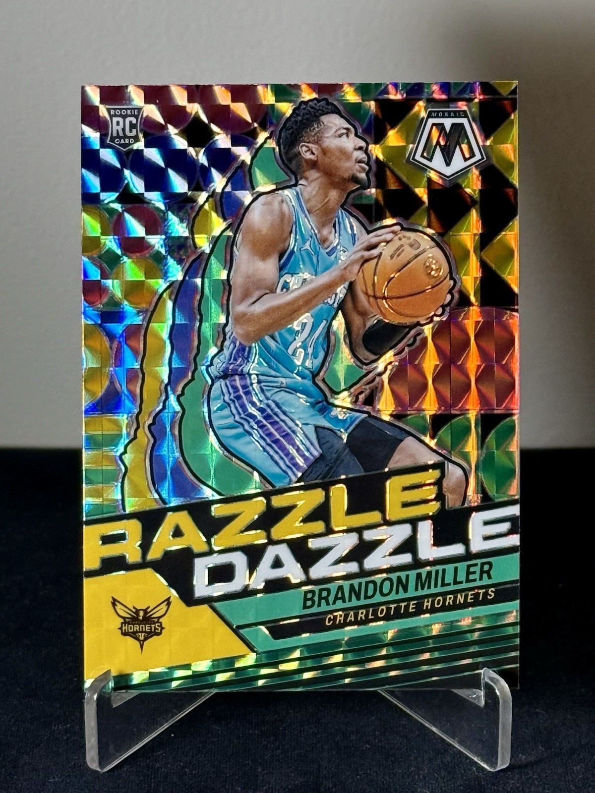 2023-24 Mosaic RC Razzle Dazzle SSP Case Hit Brandon Miller #11 Hornets