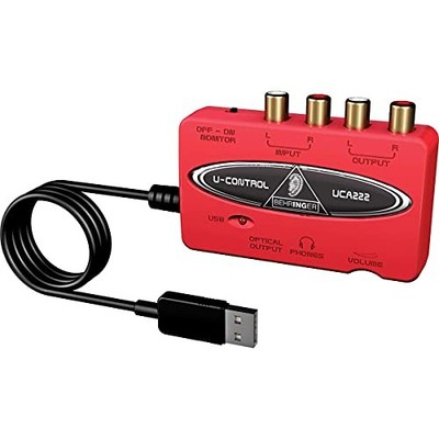 Behringer U-CONTROL UCA222 USB Audio Interface Red 2 In/2 Out Digital Output JP