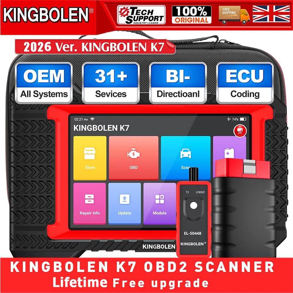 KINGBOLEN K7 Auto OBD2 Scanner Bidirectional Diagnostic Tool ECU Coding TPMS