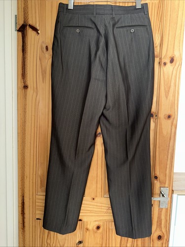 Mens 2 Piece Suit Size 38S Two Button Grey Stripe Trousers Size W32S VESTITI PIU - Picture 5 of 22