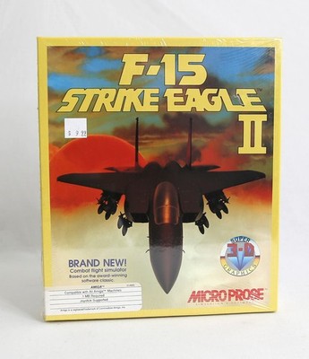 SEALED 1989 F-15 Strike Eagle II 2 Microprose AMIGA Big Box PC