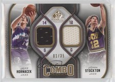 2009 SP Game Used Combo Materials Level 3 1/35 Jeff Hornacek John Stockton 04cw