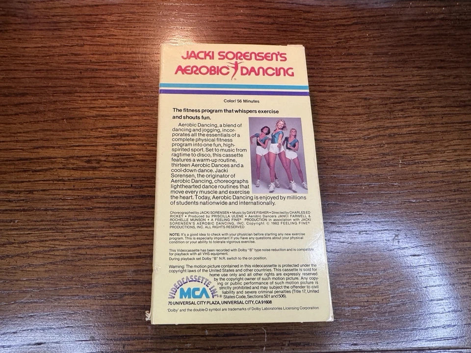 Jacki Sorensens Aerobic Dancing VHS Tape Vintage Video 1982, Rare - Image 2 of 4