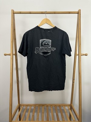 VTG Quicksilver Y2K Thrashed Distressed Faded Worn Skate Surf T-Shirt Size M