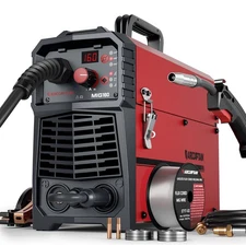160A MIG Welder 110V 220V 4 in 1 Welding Machine Gas MIG, Gasless MIG Flux Co...