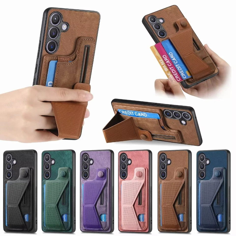 Card Slot Stand Cover Case For Motorola Edge 60 50 E15 G85 Google Pixel 9 8 7 6 - Image 2 of 4