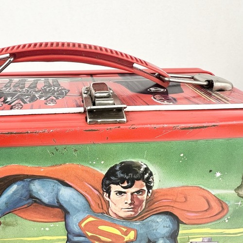 Vintage SUPERMAN LUNCHBOX W/ THERMOS 1978 Aladdin Industries DC Comics Lunch Box - Picture 10 of 19