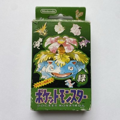 Box Only Pokemon Green Poker Playing Cards Venusaur Green Back Vintage 1996